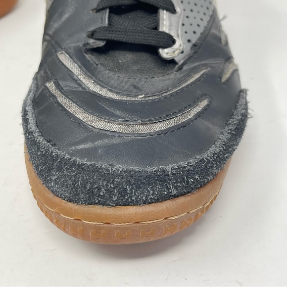 Puma Powercat Shoes Mens 6 Black Leather Suede Indoor Soccer Sneakers Trainers - Picture 8 of 16